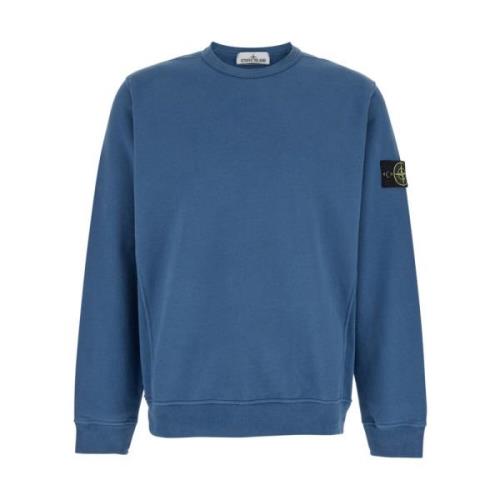 Stone Island Bomull Fleece Sweaters Blue, Herr