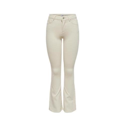 Only Klassiska Denim Jeans för Vardagsbruk Beige, Dam