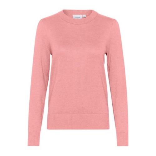 Saint Tropez MilaSZ Pullover Stickad Brandied Apricot Pink, Dam