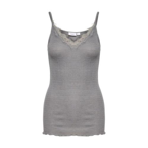 Saint Tropez Mayasz Strap Top Mist Grey Melange Gray, Dam