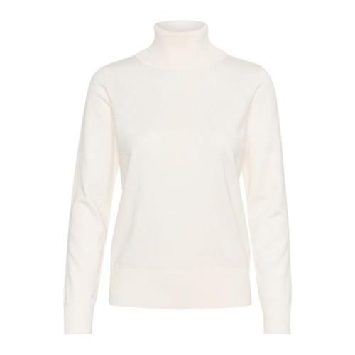 Saint Tropez Rollneck Pullover Ice White, Dam