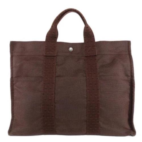 Hermès Vintage Pre-owned Canvas handvskor Brown, Dam