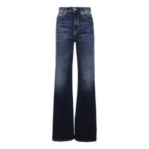 Dondup Amber Palazzo Jeans, Mörk Tvätt Blue, Dam