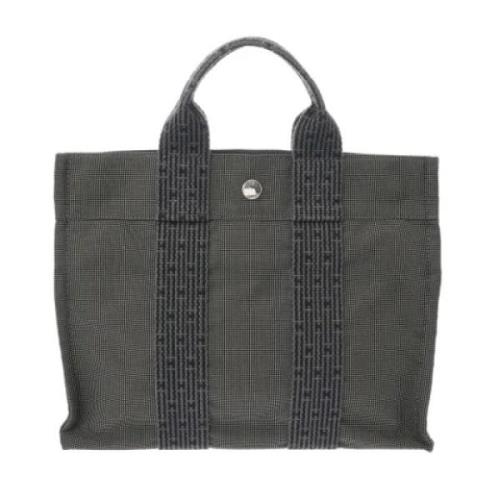 Hermès Vintage Pre-owned Canvas handvskor Gray, Dam