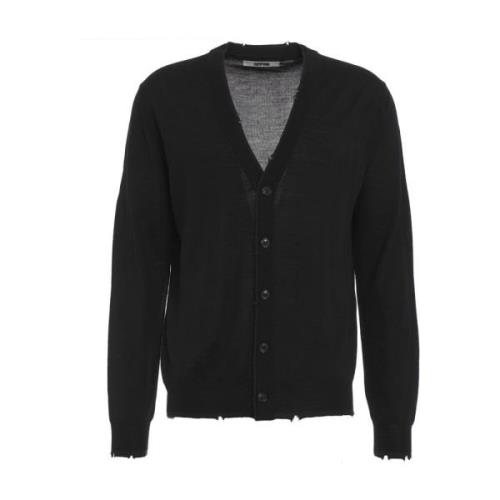 Mauro Grifoni Svart Stickat Aw24 Black, Herr