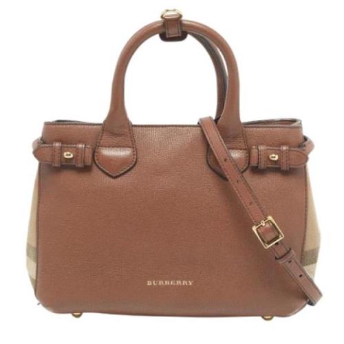 Burberry Vintage Pre-owned Tyg totevskor Brown, Dam