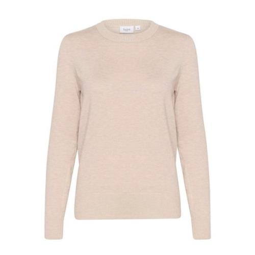 Saint Tropez Grå Melange Stickad Tröja Modell 30511753 Beige, Dam