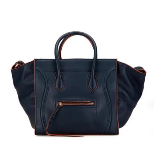 Celine Vintage Pre-owned Laeder handvskor Blue, Dam