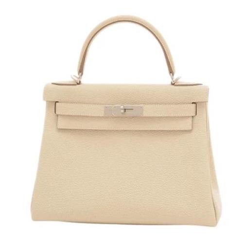 Hermès Vintage Pre-owned Laeder handvskor Beige, Dam