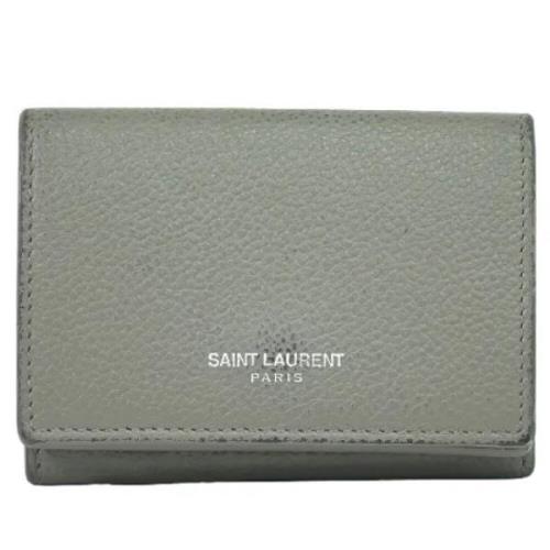 Yves Saint Laurent Vintage Pre-owned Laeder plnbcker Gray, Dam