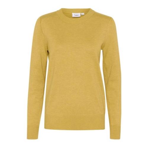 Saint Tropez Guld Melange Pullover Tröja Yellow, Dam