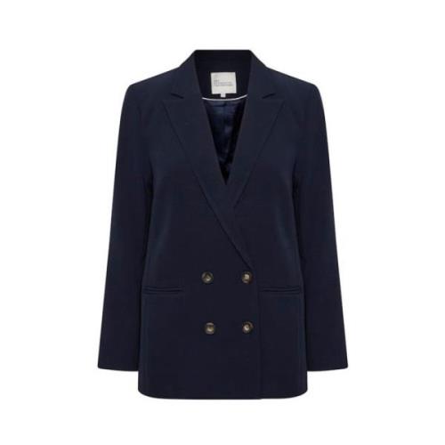 My Essential Wardrobe Baritone Blue Oversized Blazer Blue, Dam