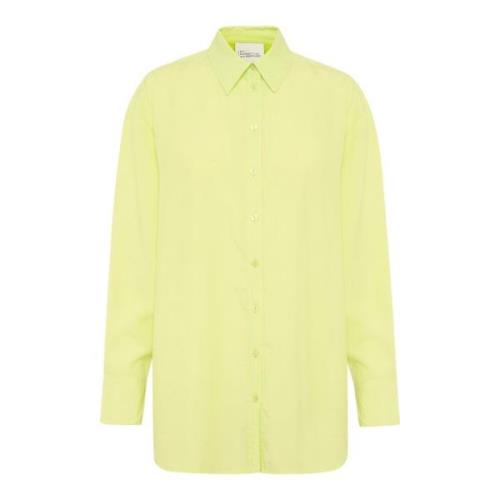 My Essential Wardrobe Lime Sherbet Tullamw Skjorta Bluser Green, Dam