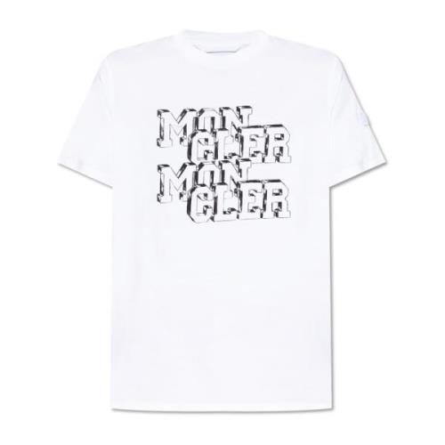 Moncler T-shirt med logotyp White, Herr