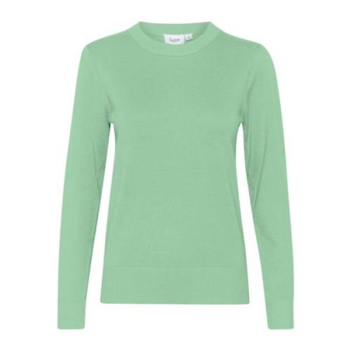 Saint Tropez Grön Stickad Pullover Tröja Green, Dam