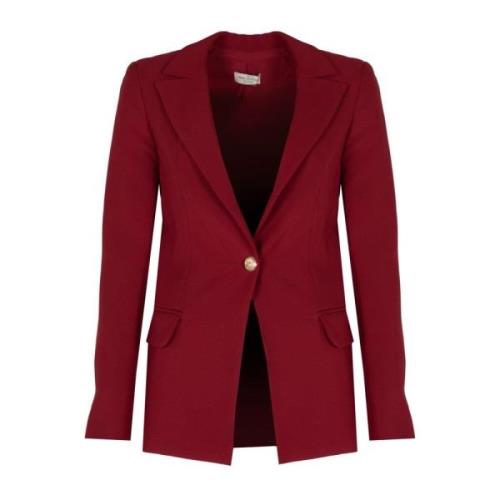 Liu Jo Klassisk Figursydd Blazer Red, Dam