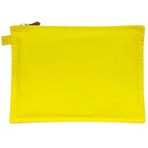 Hermès Vintage Pre-owned Canvas kuvertvskor Yellow, Dam