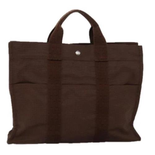 Hermès Vintage Pre-owned Canvas handvskor Brown, Dam