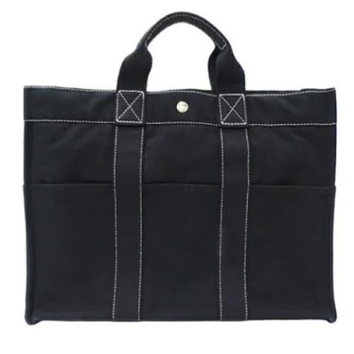 Hermès Vintage Pre-owned Canvas handvskor Black, Dam