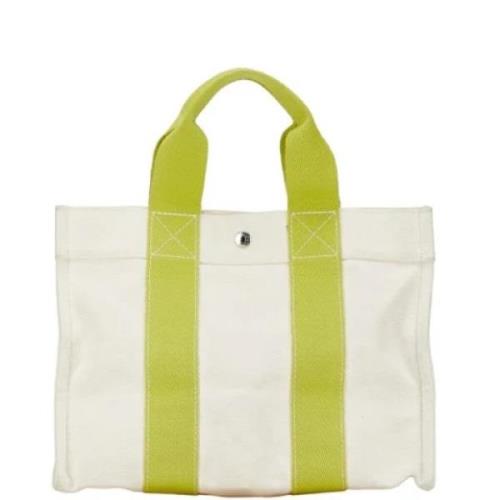 Hermès Vintage Pre-owned Canvas handvskor White, Dam