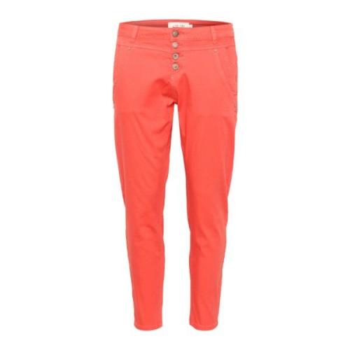 Cream Twill 7/8 Baiily Fit Byxor Hot  Orange, Dam