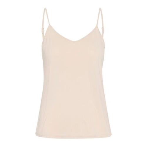 Cream Sliptop Blus Nude Beige, Dam