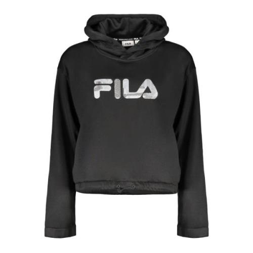 Fila Svart huvtröja med brodyr Black, Dam