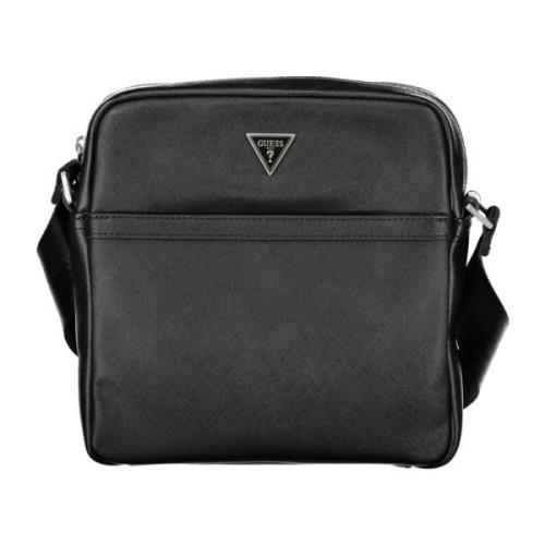 Guess Svart Herr Crossbody Väska Justerbar Rem Black, Herr