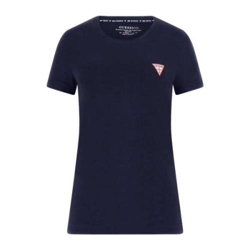 Guess Stretch Bomull T-shirt - Blå Blue, Dam