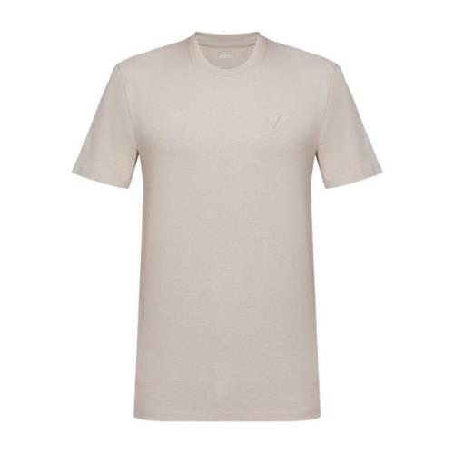 Guess Logo Patched TShirt - Beige Beige, Herr