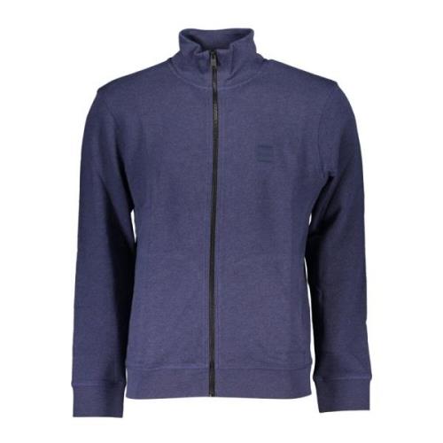 Hugo Boss Blå Zip-Up Tröja med Långa ärmar Blue, Herr