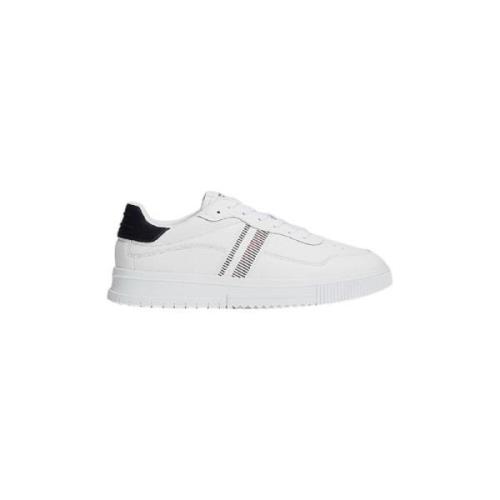 Tommy Hilfiger Vita låga lädersneakers White, Herr