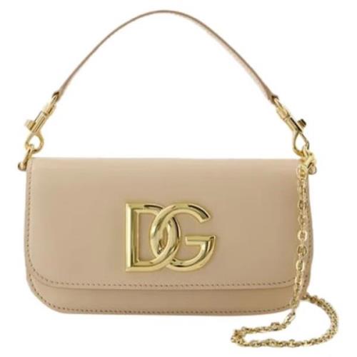 Dolce & Gabbana Laeder crossbodyvskor Beige, Dam