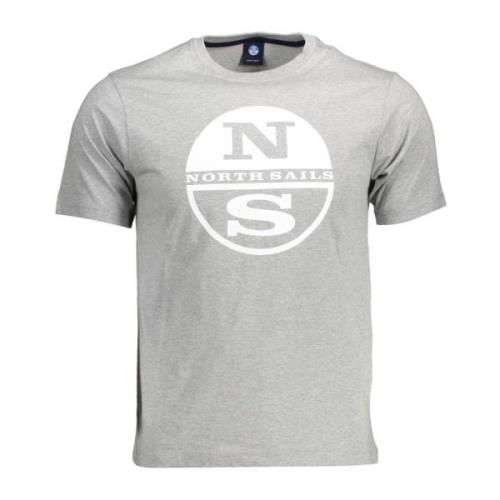 North Sails Kortärmad Logo Print T-shirt Grå Gray, Herr