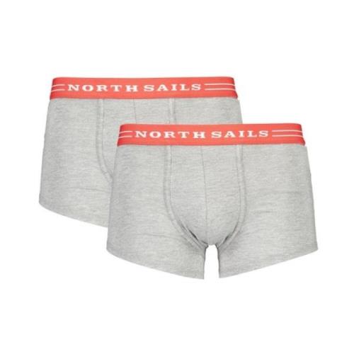 North Sails Grå Bomullsboxershorts Gray, Herr