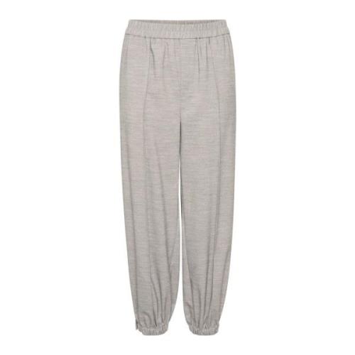 InWear Avslappnad Passform Track Pants Granite Melange Gray, Dam