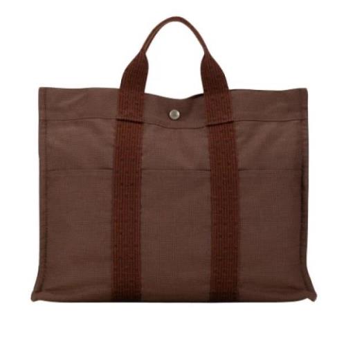 Hermès Vintage Pre-owned Canvas handvskor Brown, Dam