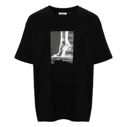 Gcds Svart Oversize T-shirt Black, Herr