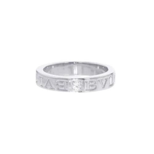 Bvlgari Vintage Pre-owned Vitt guld ringar Gray, Dam