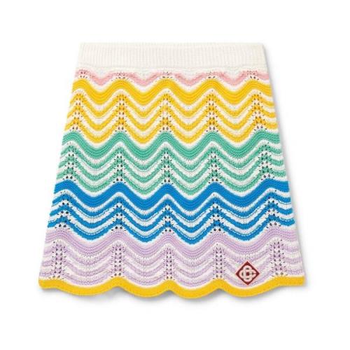 Casablanca Gradient Wave Crochet Kjol Multicolor, Dam