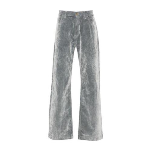 Casablanca Velvet Effekt Grå Jeans för Män Gray, Herr