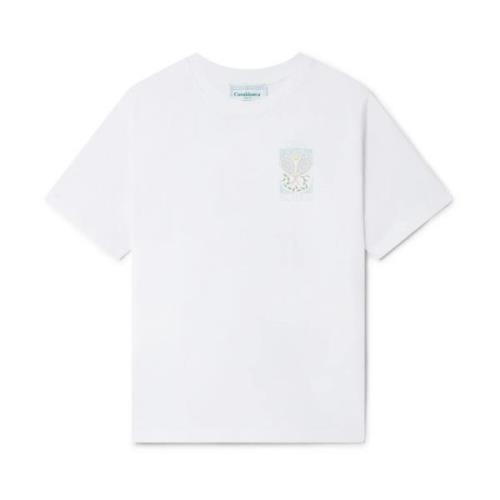 Casablanca Pastelle Tennis T-shirt Vit White, Herr