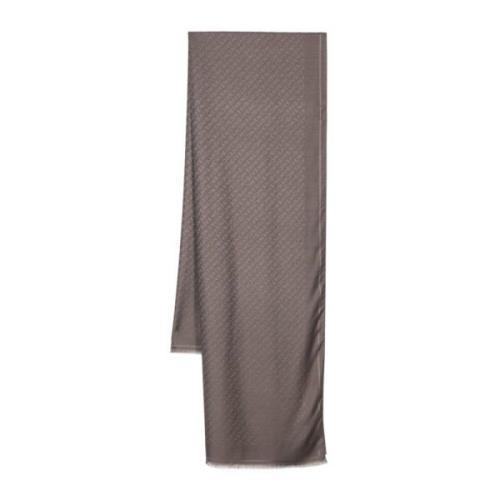 Givenchy Silk-Wool Blend Jacquard Scarf Brown, Dam