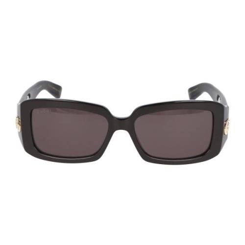 Gucci Rektangulära solglasögon Gg1403S Black, Unisex