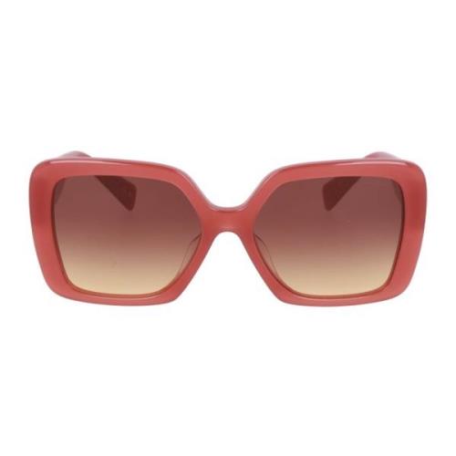 Miu Miu Solglasögon med Oregelbunden Form Red, Unisex