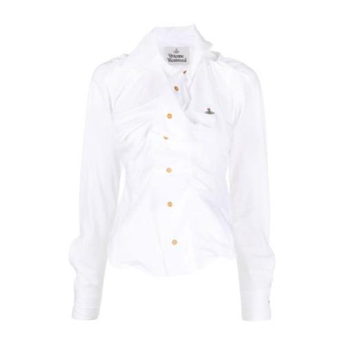 Vivienne Westwood Vit Orb Logo Topp White, Dam