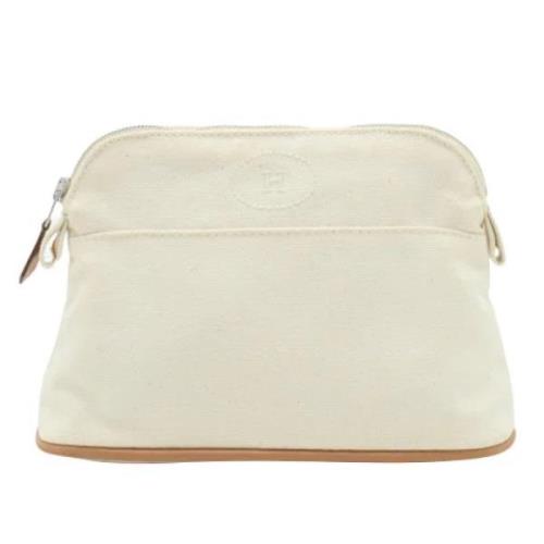 Hermès Vintage Pre-owned Canvas kuvertvskor Beige, Dam