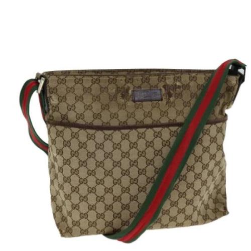 Gucci Vintage Pre-owned Canvas gucci-vskor Beige, Dam