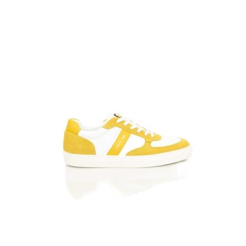 Cerruti 1881 Herr Läder Sneakers med Gummisula Yellow, Herr