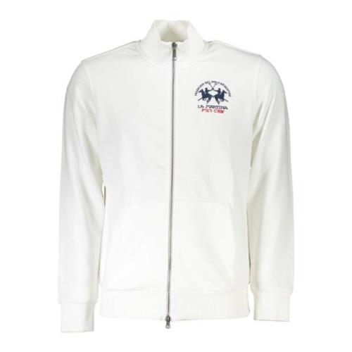 La Martina Herr Sweatshirt med Dragkedja Vit Broderad Logotyp White, H...